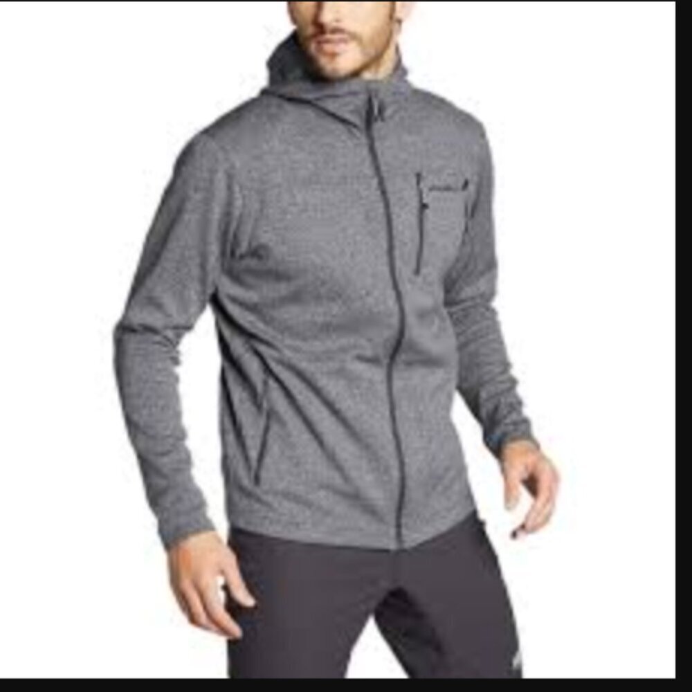 Eddie Bauer Men's Zip-Up Gray Sweater Size XL